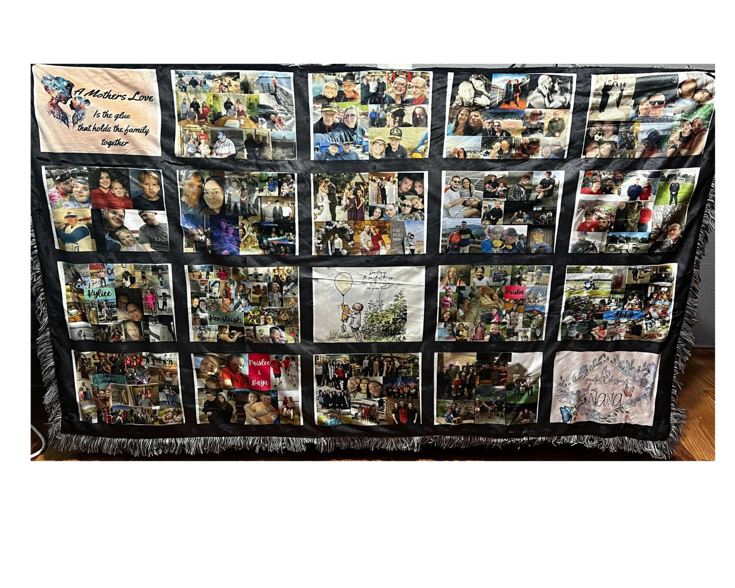 Large 20 panel customizable photo blanket