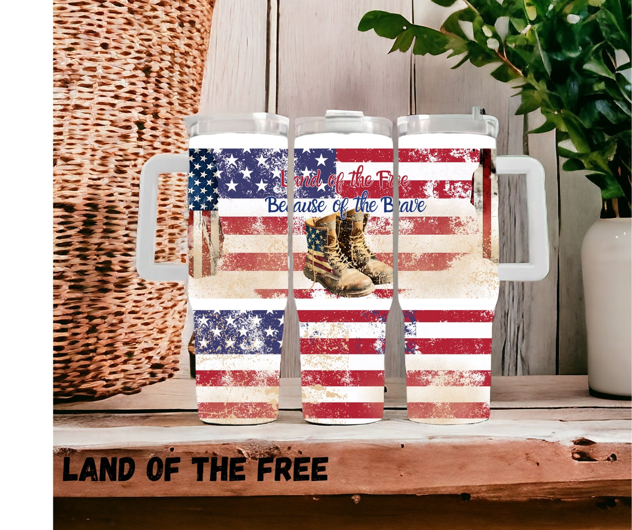 40oz Tumbler "Land of Free"