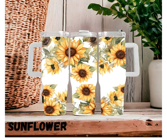 40oz Tumbler "Sunflower"